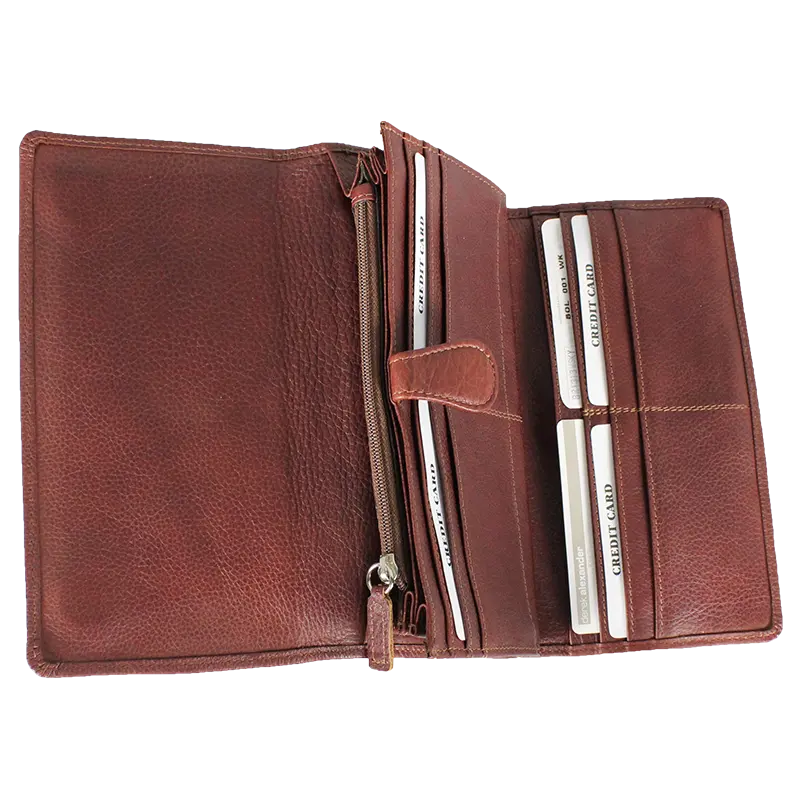 Derek Alexander Women's Trifold Leather Wallet - Boutique of Leathers/Open Road