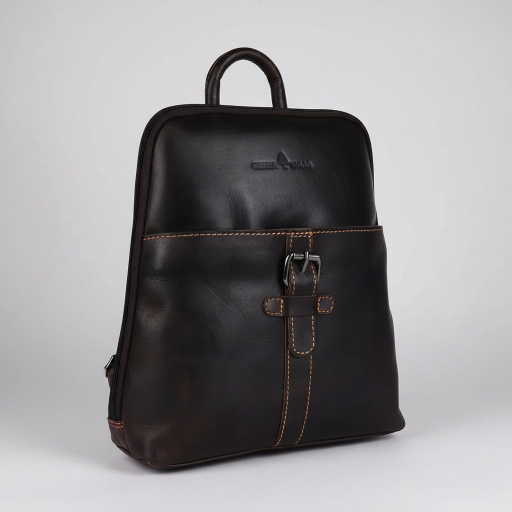Greenwood Leather Women's Classic Leather Backpack - Boutique of Leathers/Open Road
