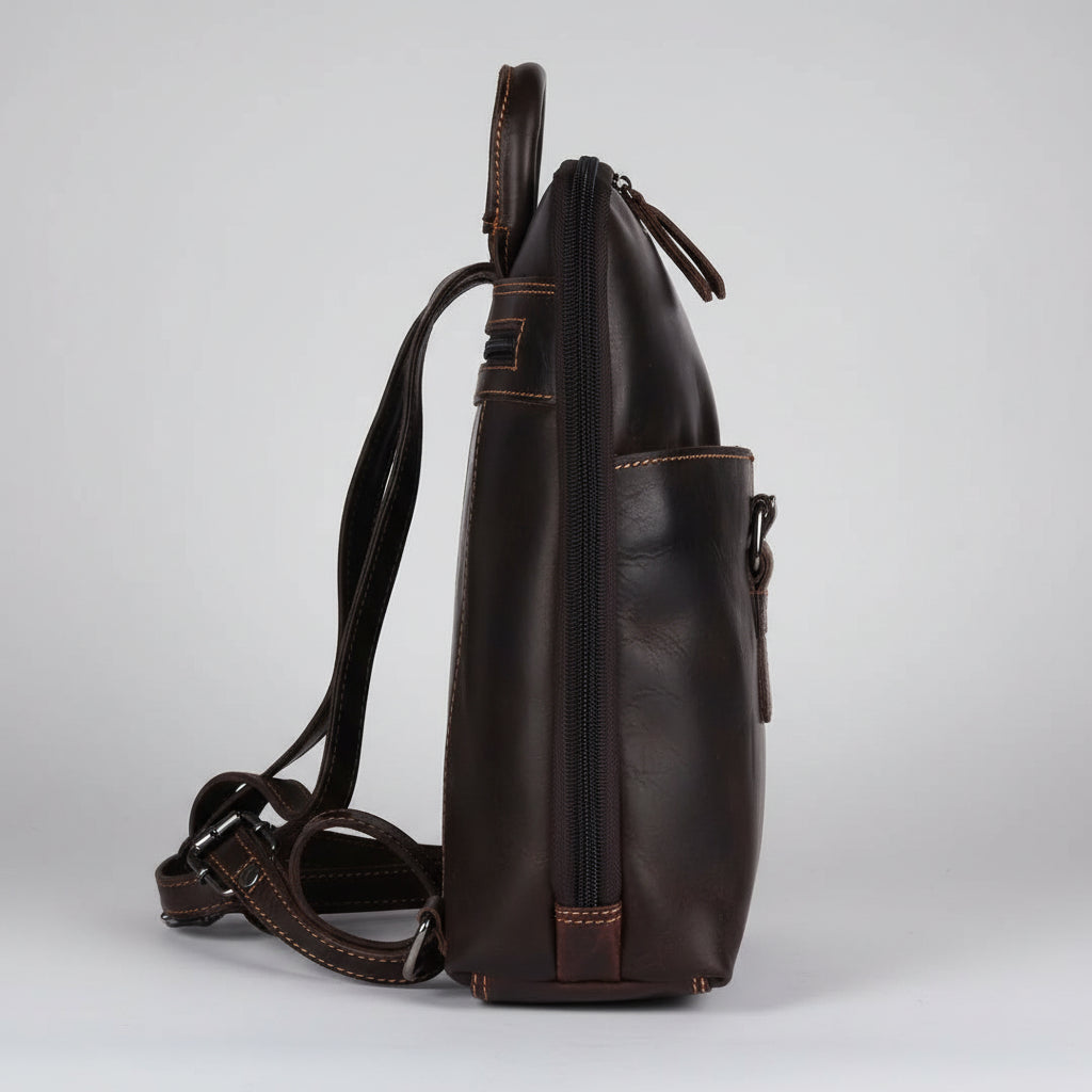 Greenwood Leather Women's Classic Leather Backpack - Boutique of Leathers/Open Road