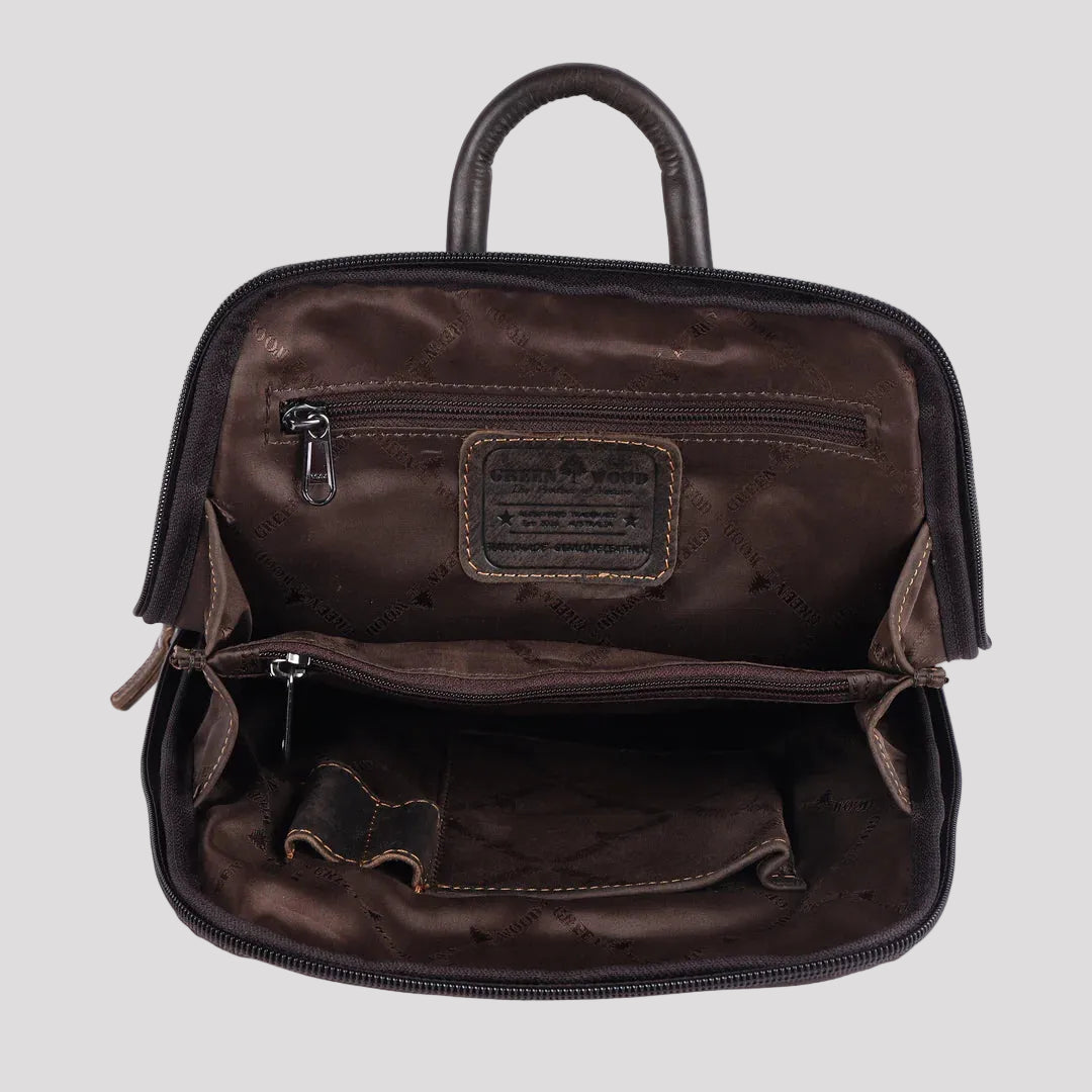 Greenwood Leather Women's Classic Leather Backpack - Boutique of Leathers/Open Road