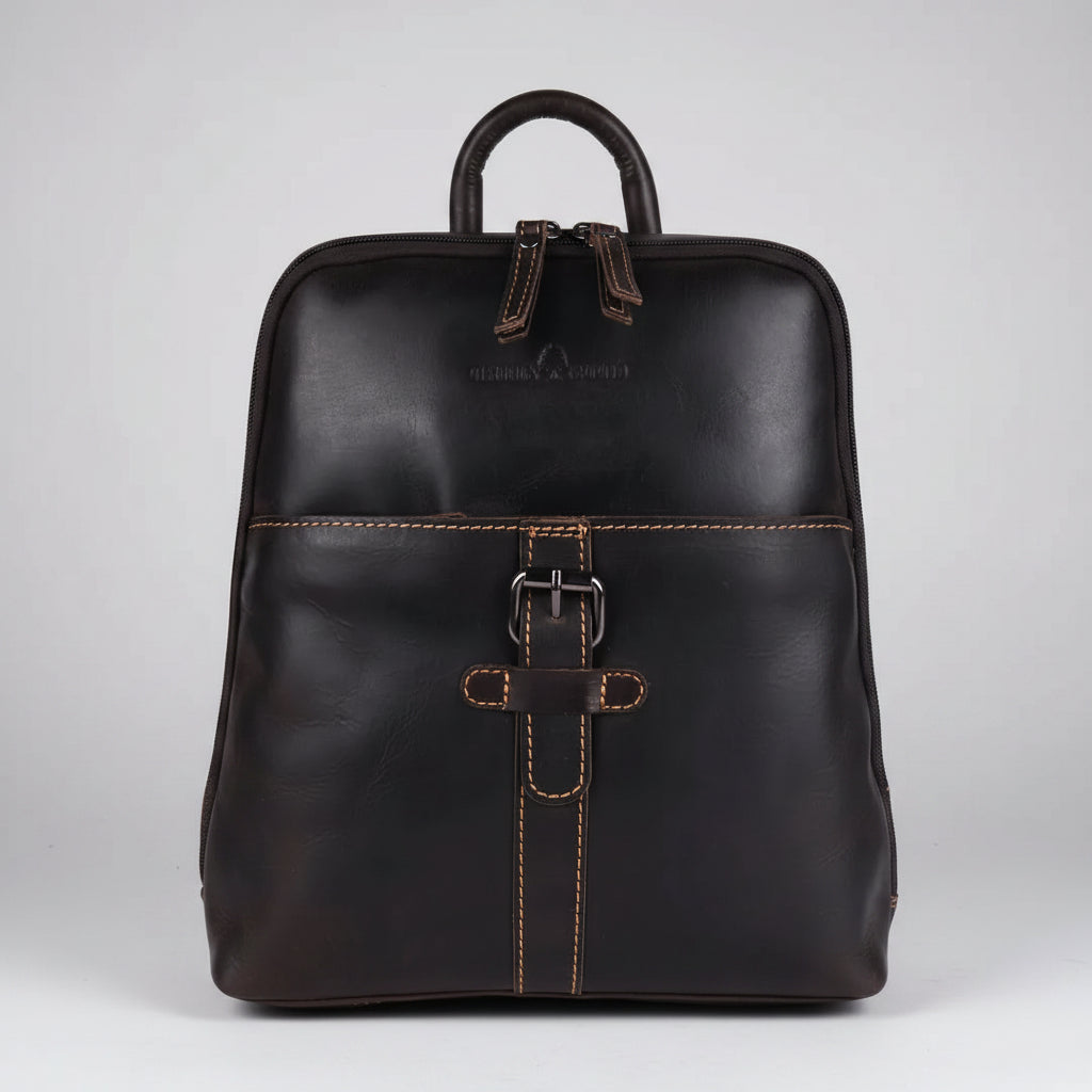 Greenwood Leather Women's Classic Leather Backpack - Boutique of Leathers/Open Road