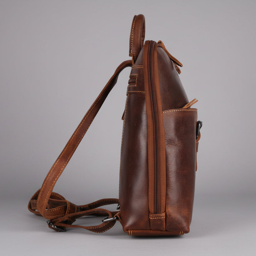 Greenwood Leather Women's Classic Leather Backpack - Boutique of Leathers/Open Road