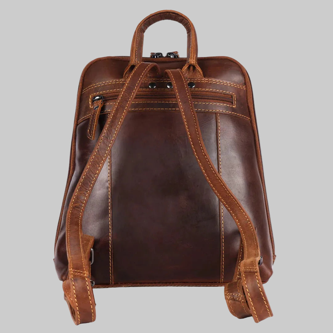Greenwood Leather Women's Classic Leather Backpack - Boutique of Leathers/Open Road