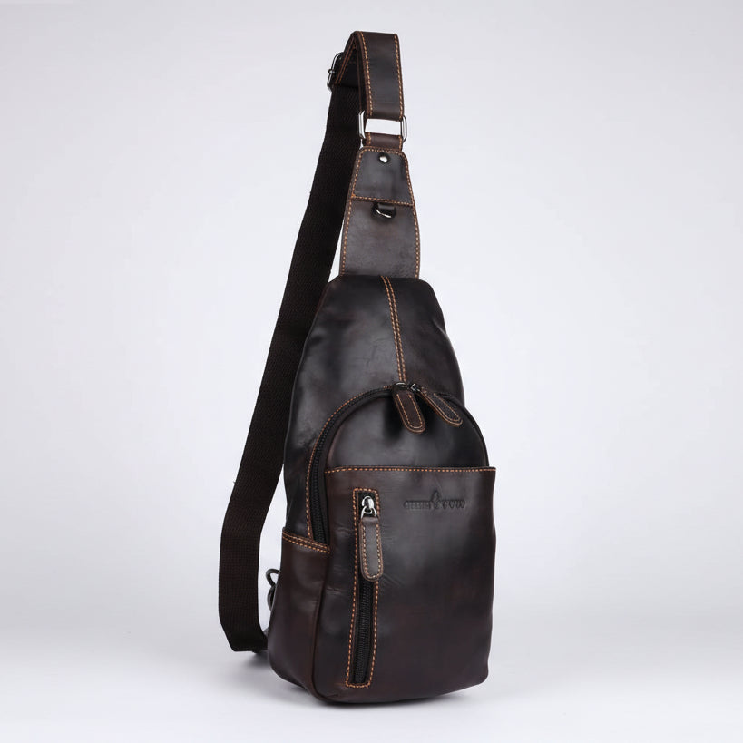 Greenwood Leather Crossbody Chest Bag - Boutique of Leathers/Open Road