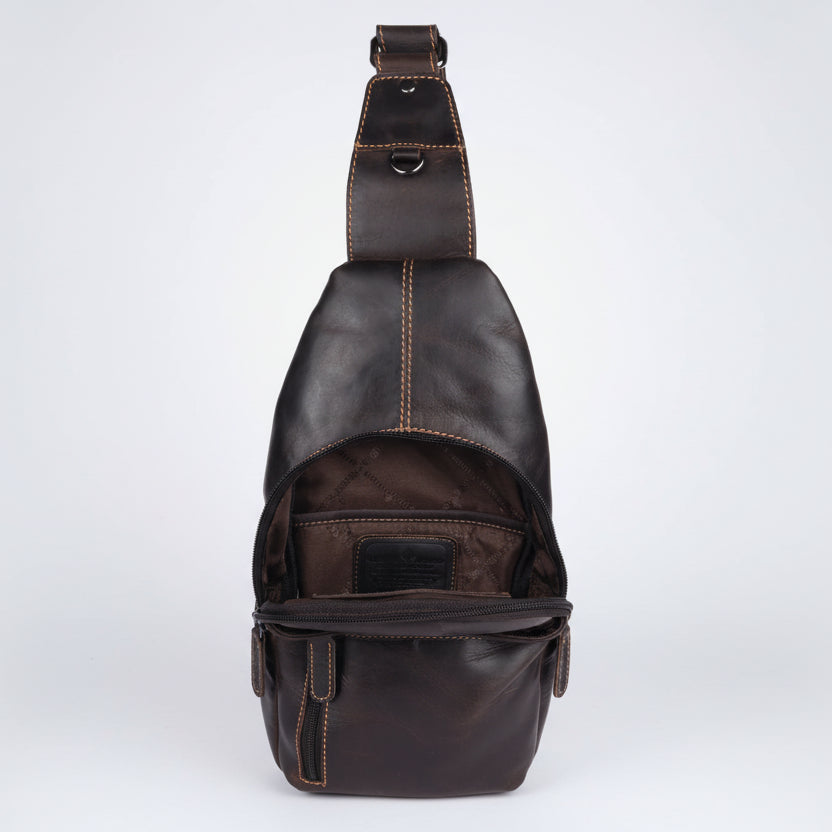 Greenwood Leather Crossbody Chest Bag - Boutique of Leathers/Open Road