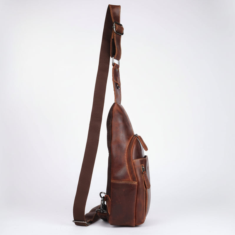 Greenwood Leather Crossbody Chest Bag - Boutique of Leathers/Open Road