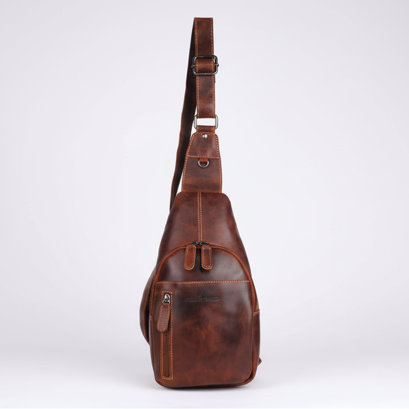 Greenwood Leather Crossbody Chest Bag - Boutique of Leathers/Open Road