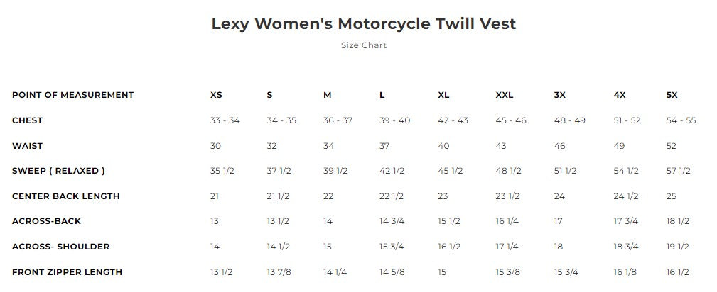 First MFG Co. Women's Lexy Motorcycle Twill Vest