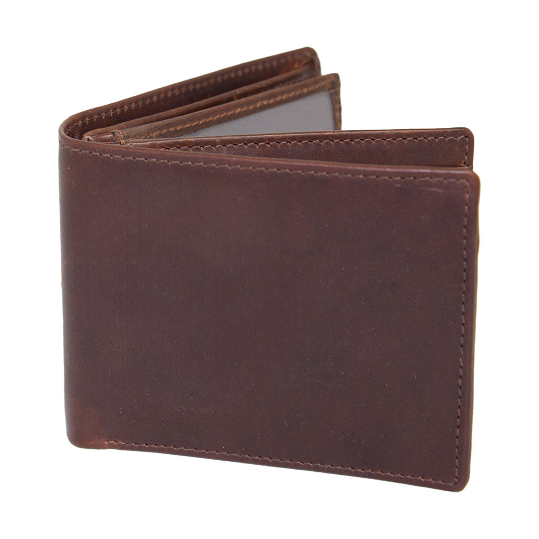 BOL Men's Vintage International Bi-Fold with Passcase Leather Wallet