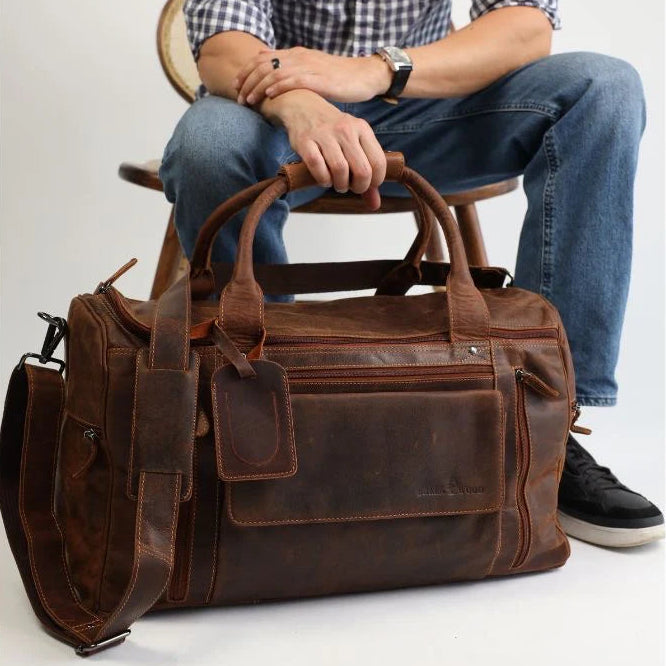 Greenwood Leather Regina Large Travel Duffle Bag