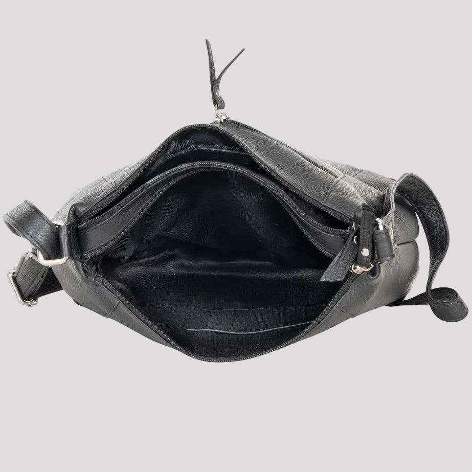Greenwood Leather Elegant Crossbody Bag. Full-Grain Leather Shoulder Bag - Boutique of Leathers/Open Road