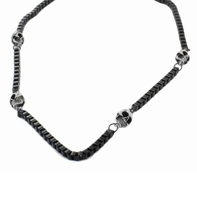 GoSteel Biker Skull Chain Necklace - Boutique of Leathers/Open Road