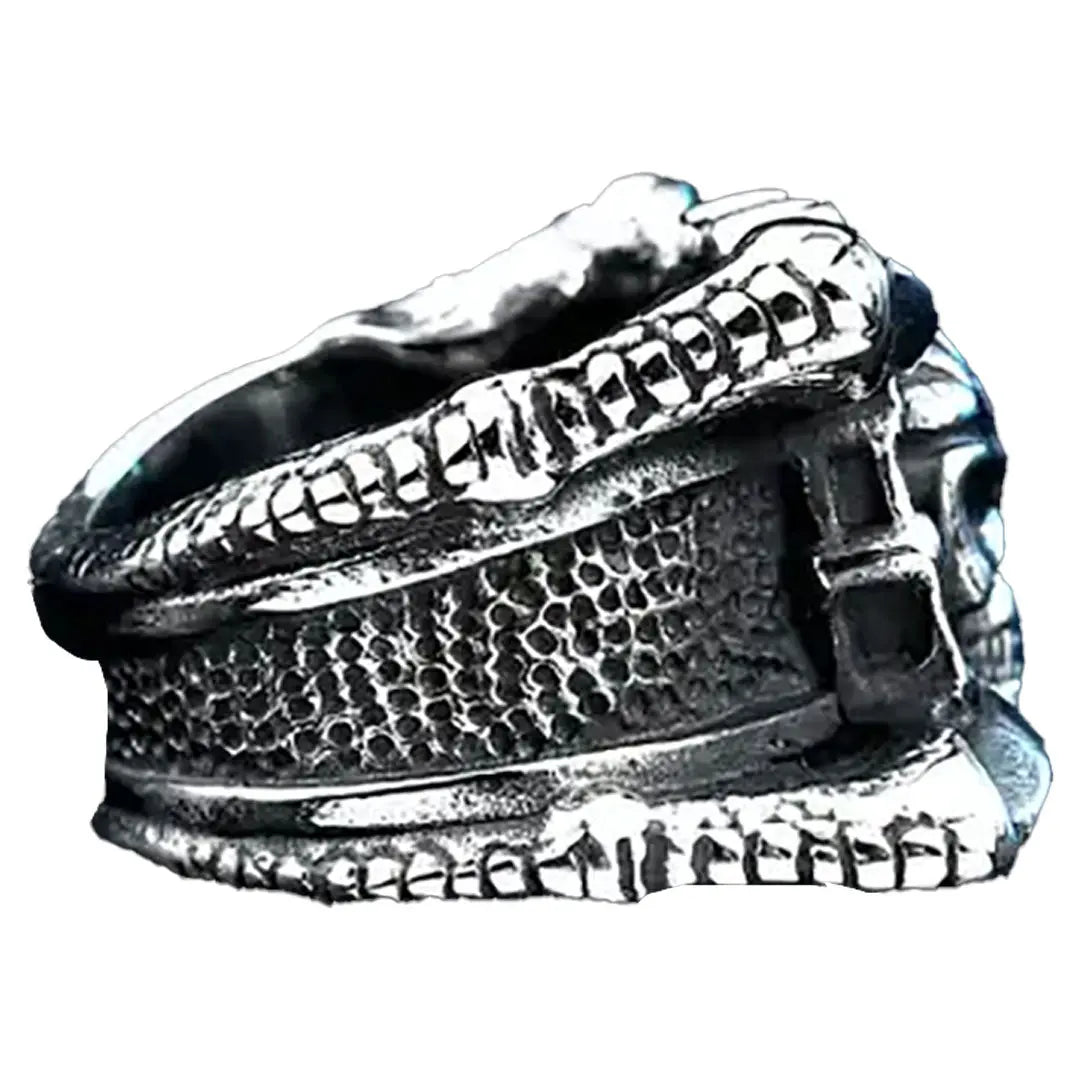 GoSteel Men's Bike Chain & Skull Ring Men's Jewelry Boutique of Leathers/Open Road