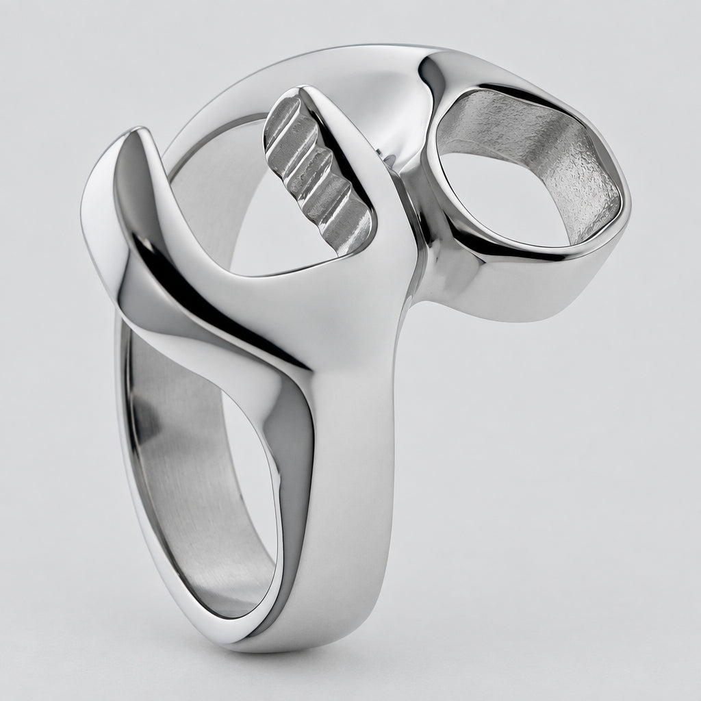 GoSteel Men's Biker Wrench Ring Men's Jewelry Boutique of Leathers/Open Road
