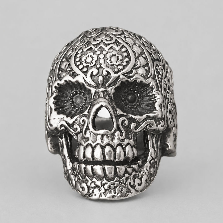 GoSteel Men's Sugar Skull Ring Men's Jewelry Boutique of Leathers/Open Road