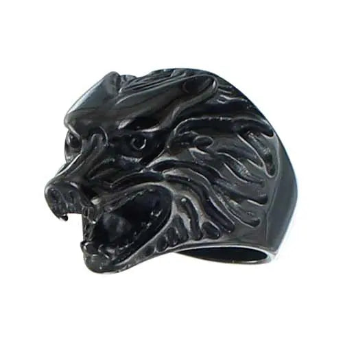 GoSteel Mens Wolf Ring - Boutique of Leathers/Open Road