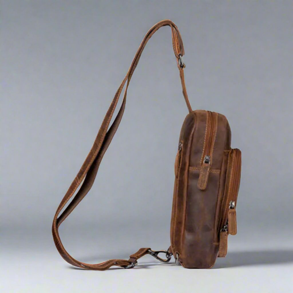 Greenwood Leather Hamilton Crossbody Bag Backpacks & Messenger Bags Boutique of Leathers/Open Road