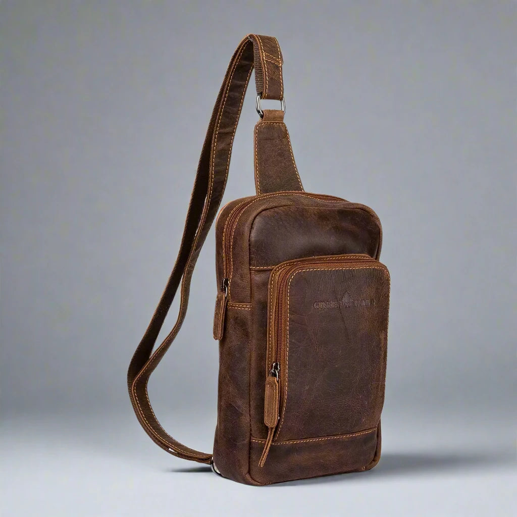 Greenwood Leather Hamilton Crossbody Bag Backpacks & Messenger Bags Boutique of Leathers/Open Road