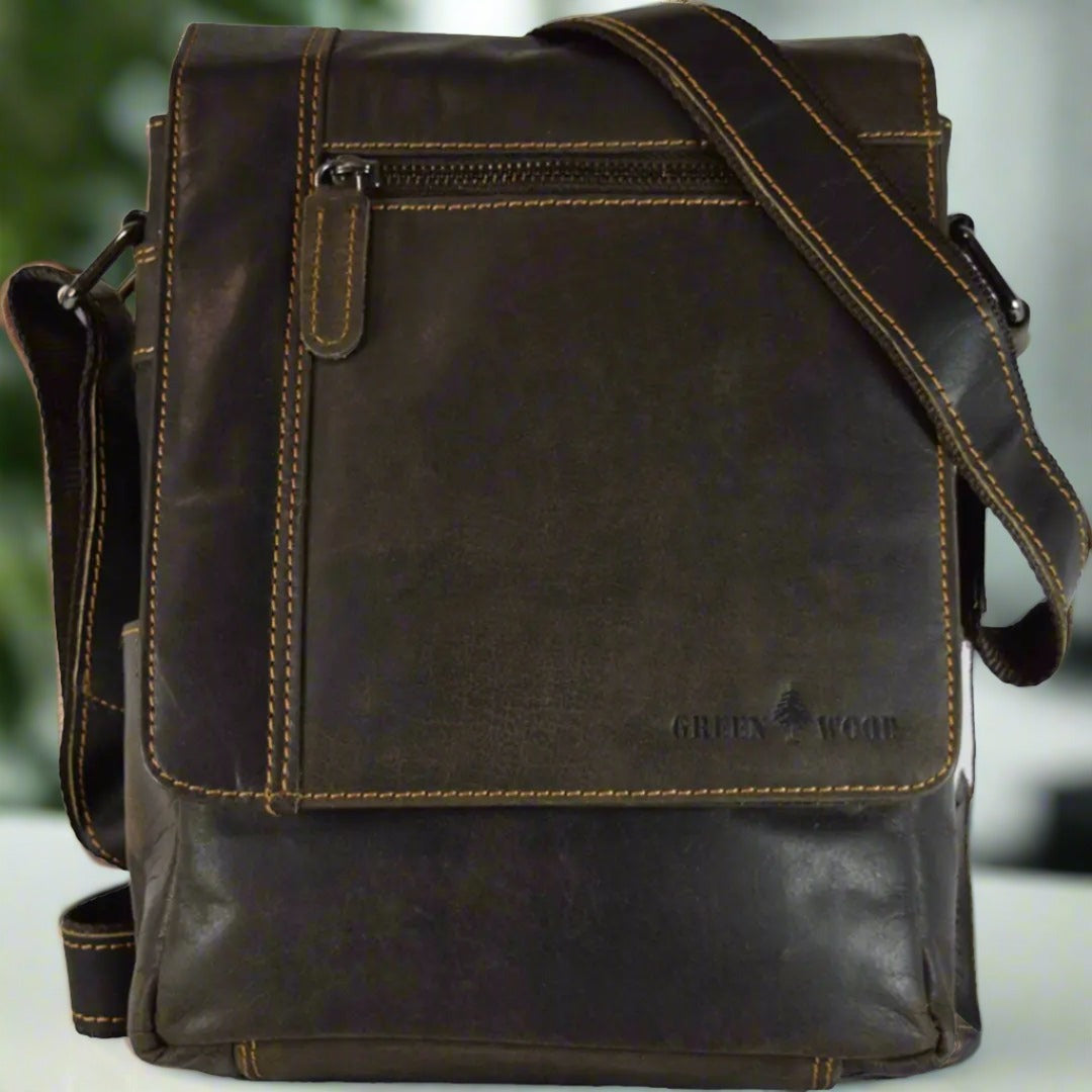 Greenwood Leather Henry Mini-Messenger Bag Backpacks & Messenger Bags Boutique of Leathers/Open Road