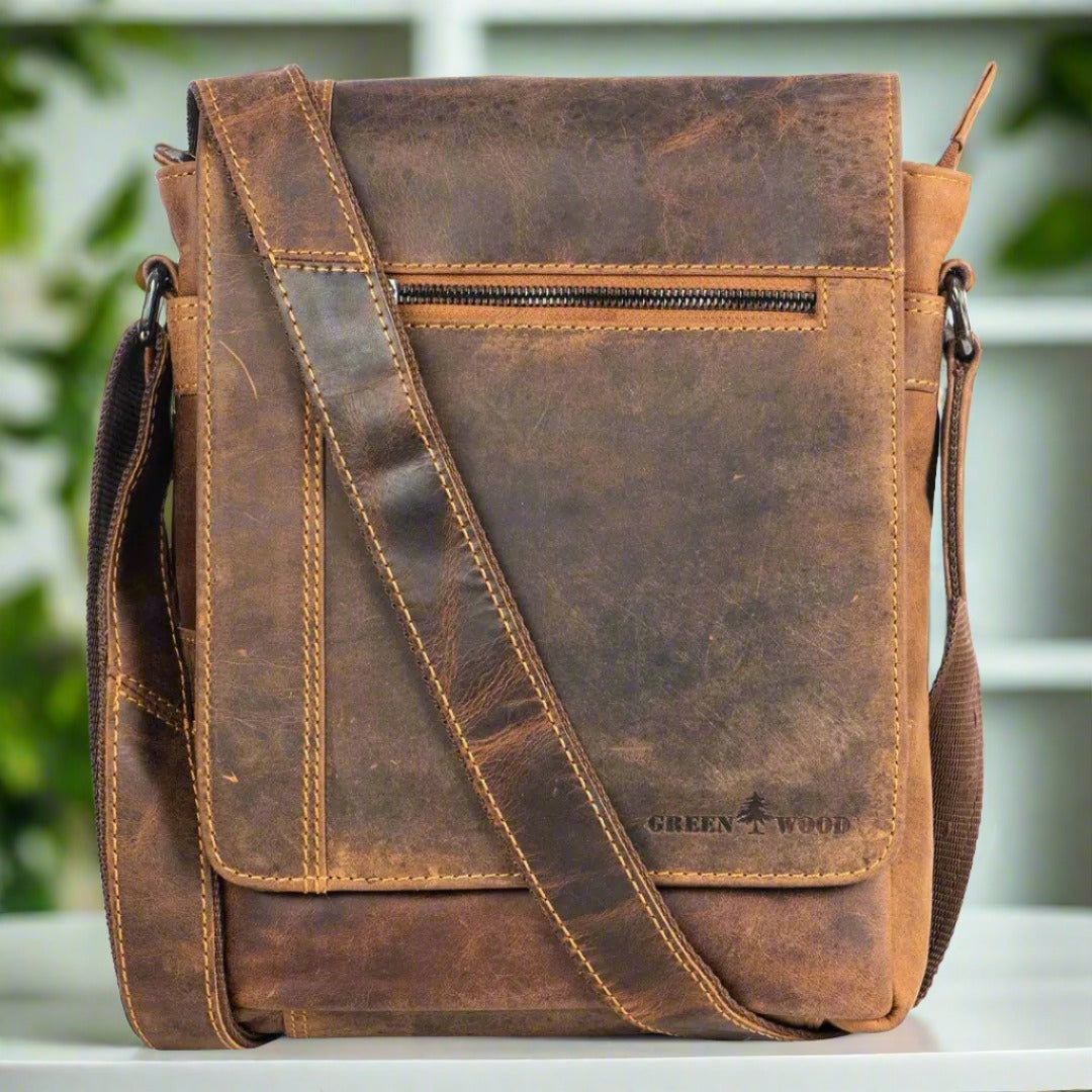 Greenwood Leather Henry Mini-Messenger Bag Backpacks & Messenger Bags Boutique of Leathers/Open Road
