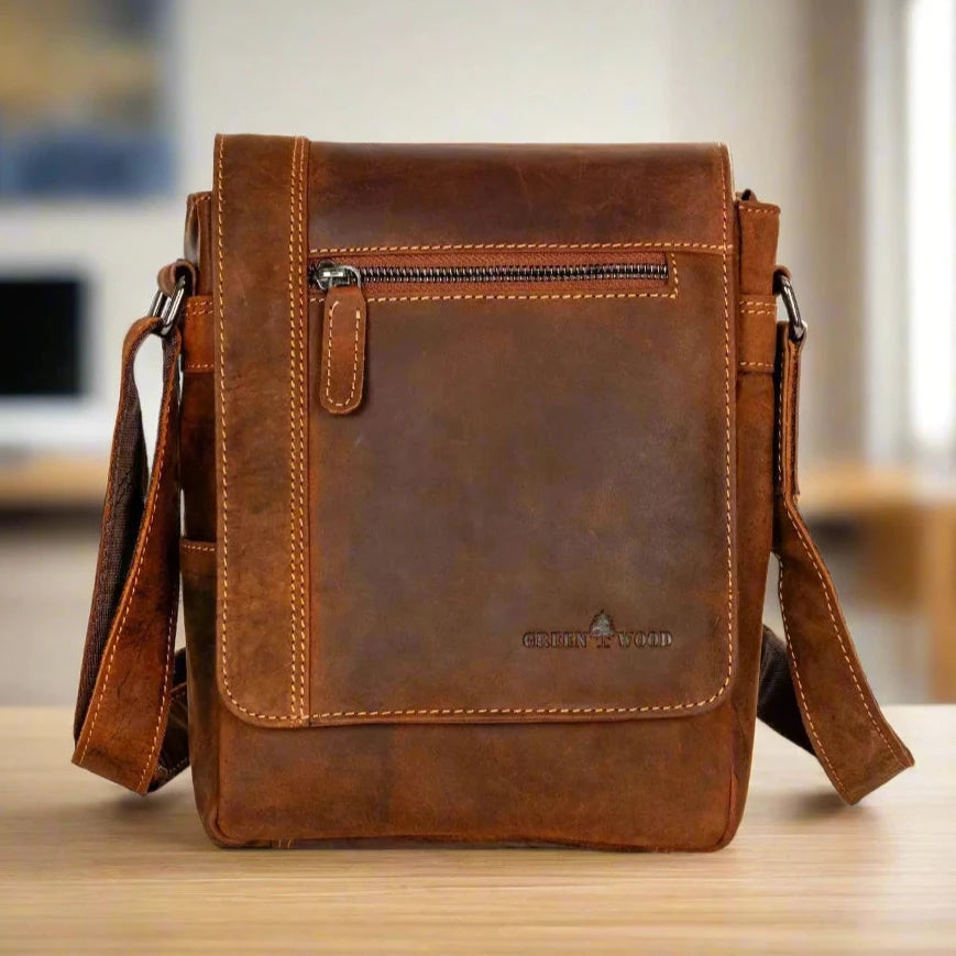 Greenwood Leather Henry Mini-Messenger Bag Backpacks & Messenger Bags Boutique of Leathers/Open Road