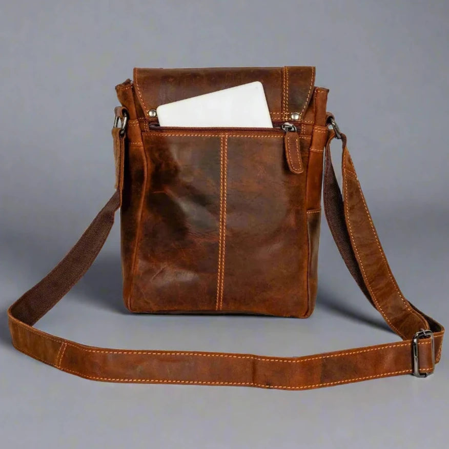 Greenwood Leather Henry Mini-Messenger Bag Backpacks & Messenger Bags Boutique of Leathers/Open Road