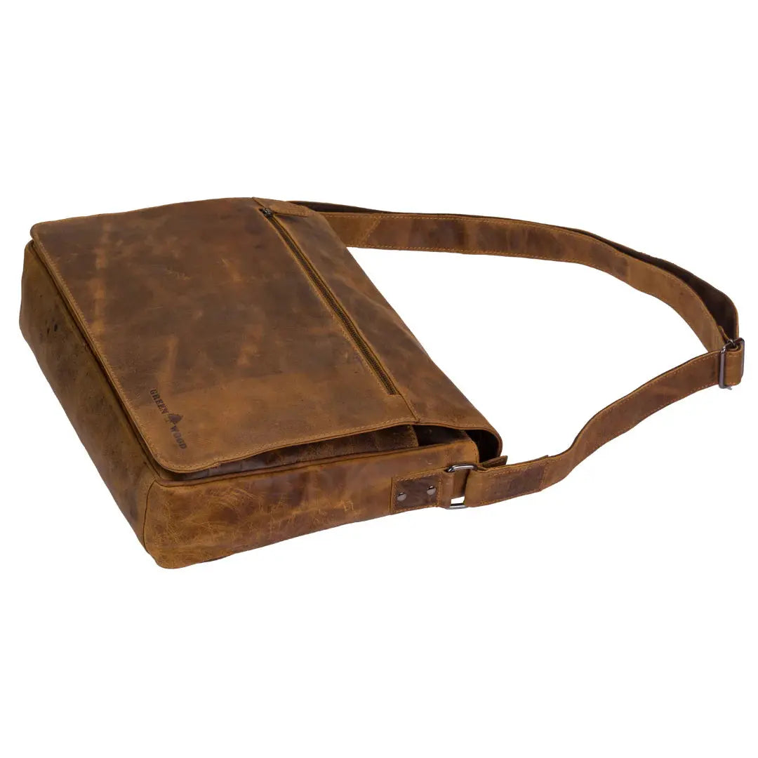 Greenwood Leather Laptop Bag Backpacks & Messenger Bags Boutique of Leathers/Open Road
