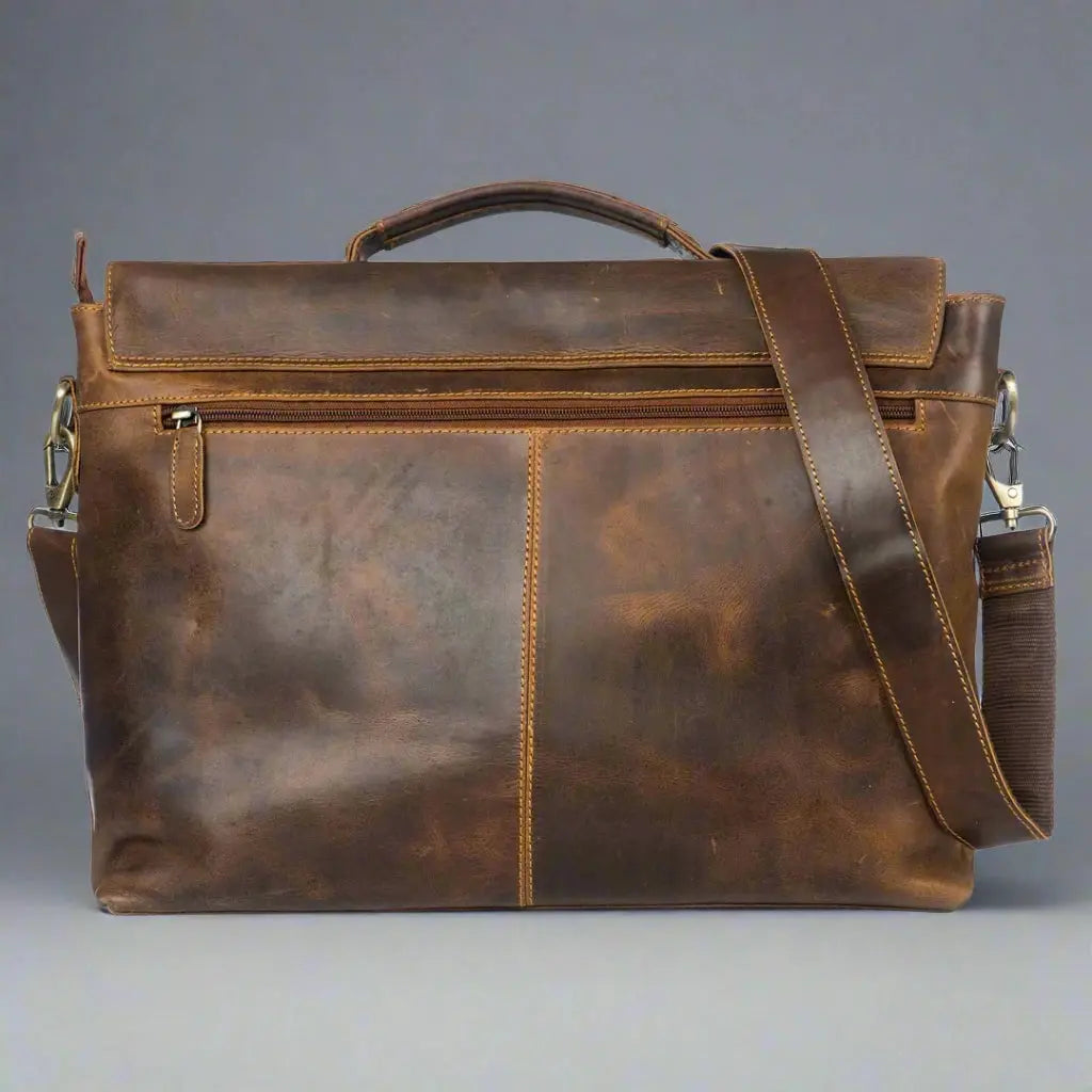 Greenwood Leather Laptop Bag Backpacks & Messenger Bags Boutique of Leathers/Open Road