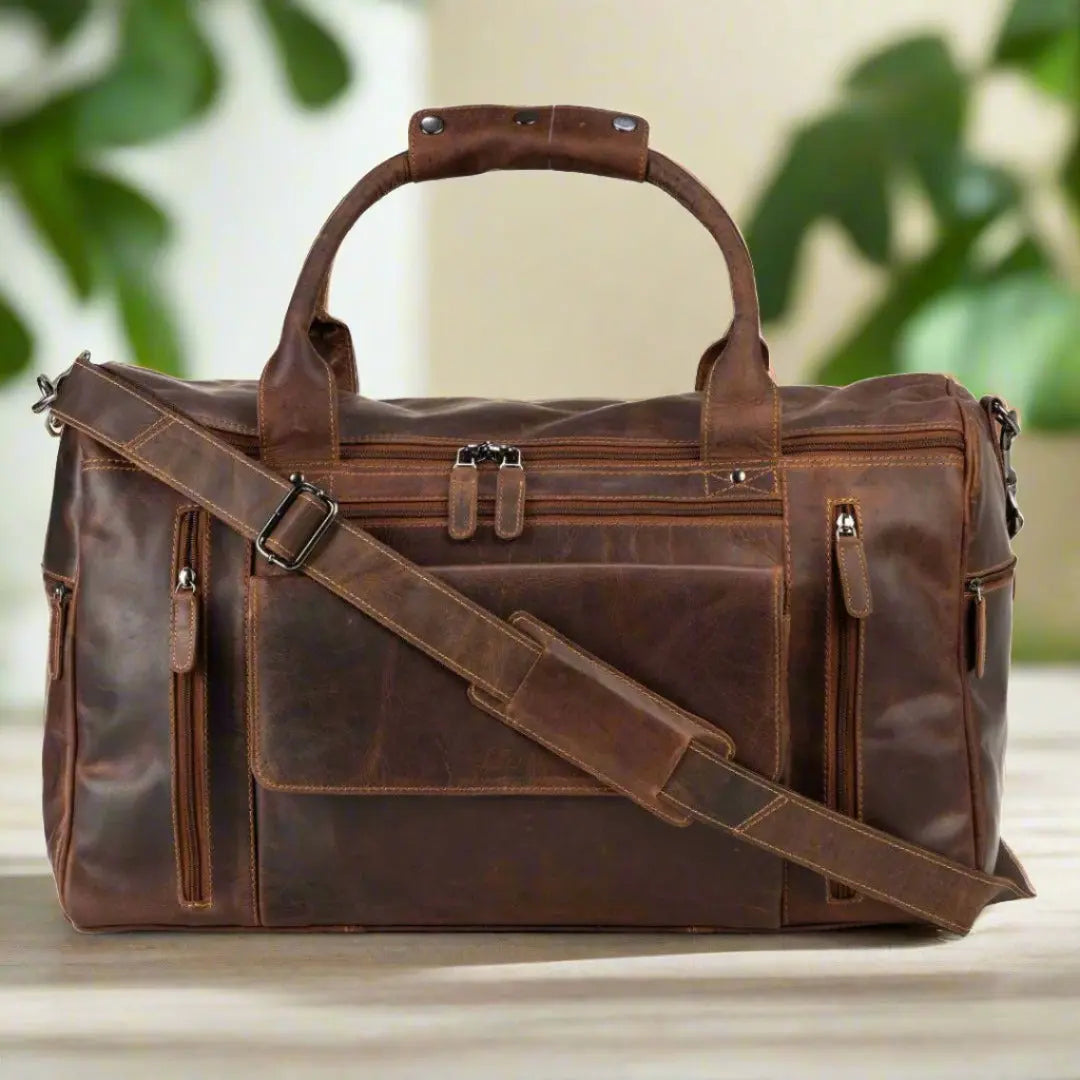 Greenwood Leather Regina Large Travel Duffle Bag Backpacks & Messenger Bags Boutique of Leathers/Open Road