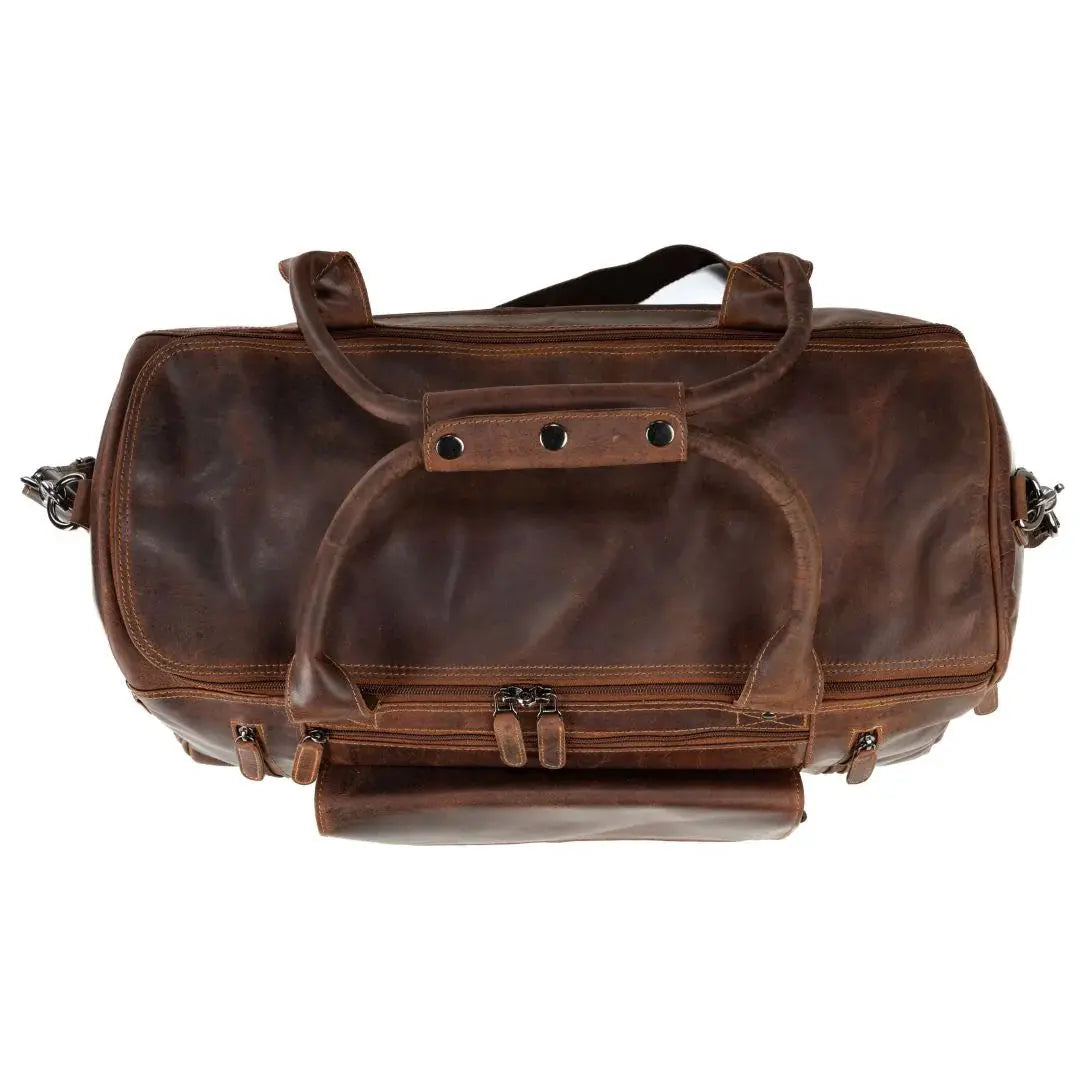 Greenwood Leather Regina Large Travel Duffle Bag Backpacks & Messenger Bags Boutique of Leathers/Open Road