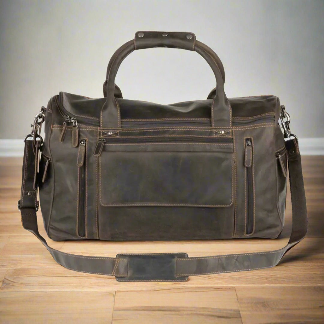 Greenwood Leather Regina Large Travel Duffle Bag Backpacks & Messenger Bags Boutique of Leathers/Open Road