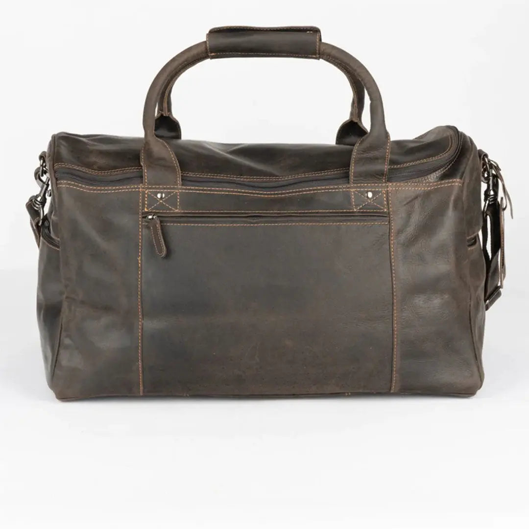 Leather Travel Bag Large Brown Regina Vintage Look