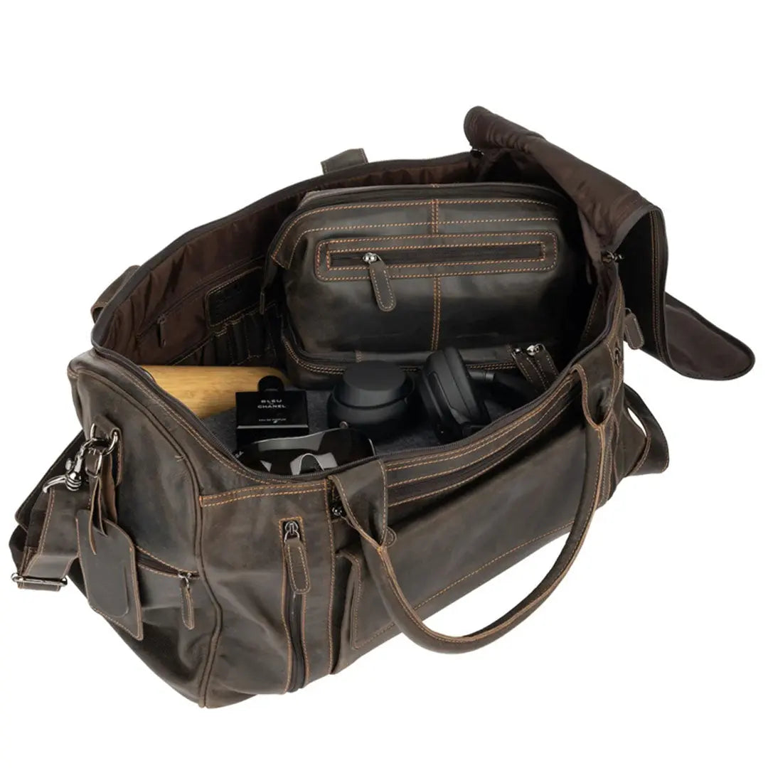 Greenwood Leather Regina Large Travel Duffle Bag Backpacks & Messenger Bags Boutique of Leathers/Open Road