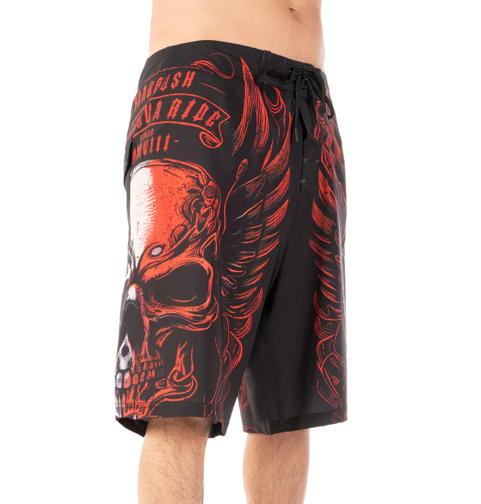 Headrush Men's Hell Wings Board Shorts - Boutique of Leathers/Open Road