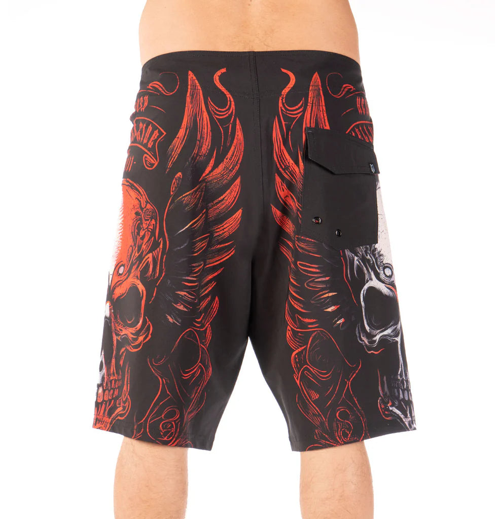 Headrush Men's Hell Wings Board Shorts - Boutique of Leathers/Open Road