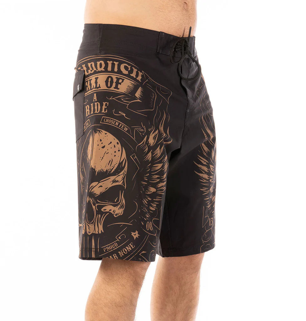 Headrush Men's Biker Wings Board Shorts - Boutique of Leathers/Open Road