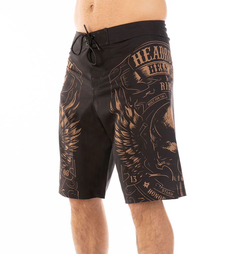 Headrush Men's Biker Wings Board Shorts - Boutique of Leathers/Open Road