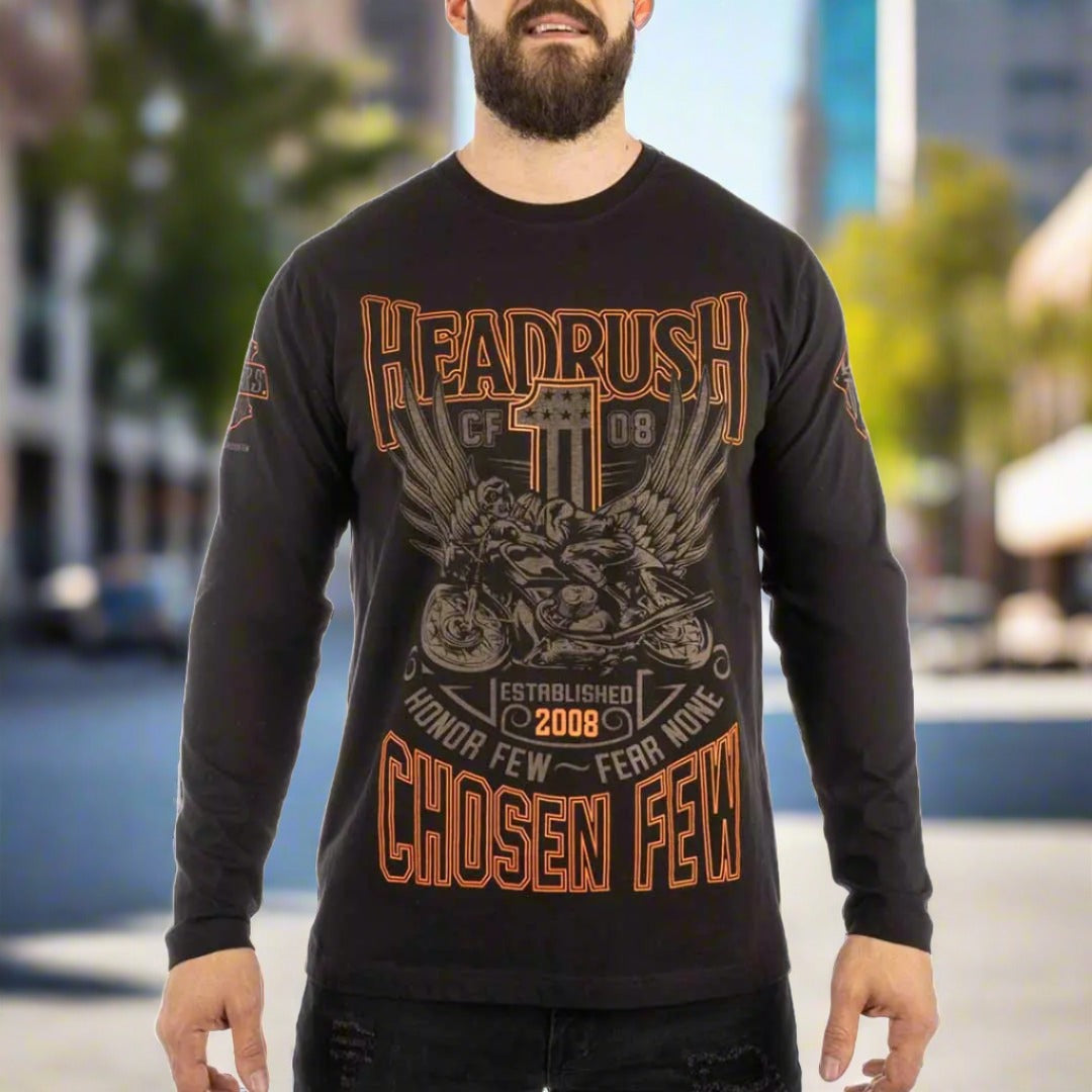 Headrush Men's Worldwide Long Sleeve T-Shirt - Boutique of Leathers/Open Road