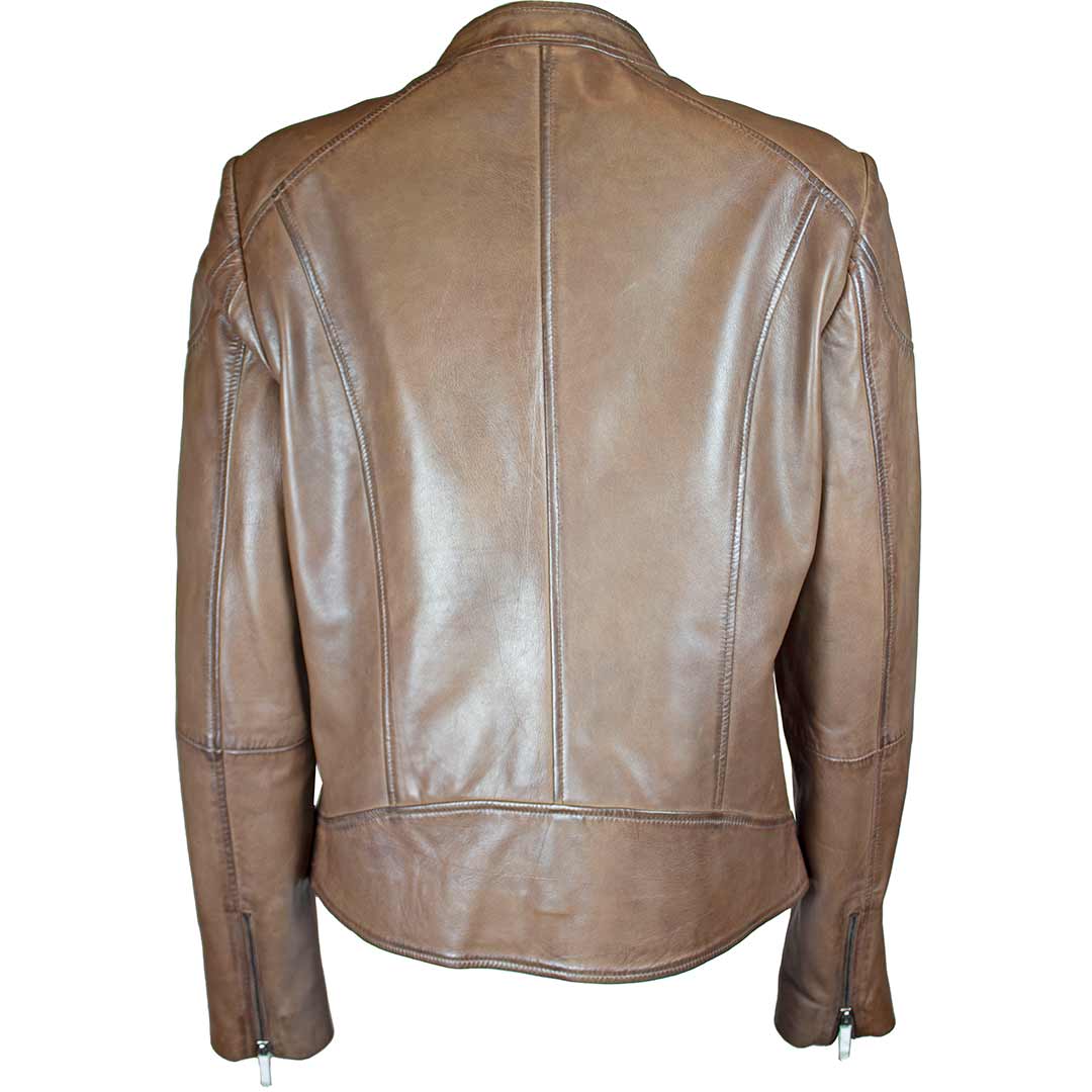 BOL Women's Vintage Texas  Leather Moto Jacket