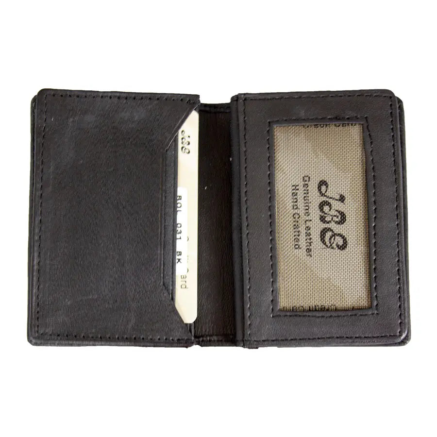 JBG International Distressed Leather Business Cardholder Wallet - Boutique of Leathers/Open Road