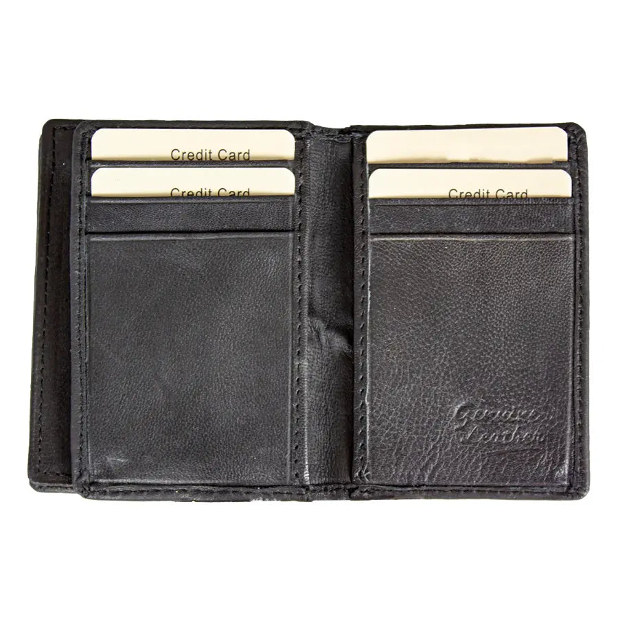 JBG International Distressed Leather Business Cardholder Wallet - Boutique of Leathers/Open Road