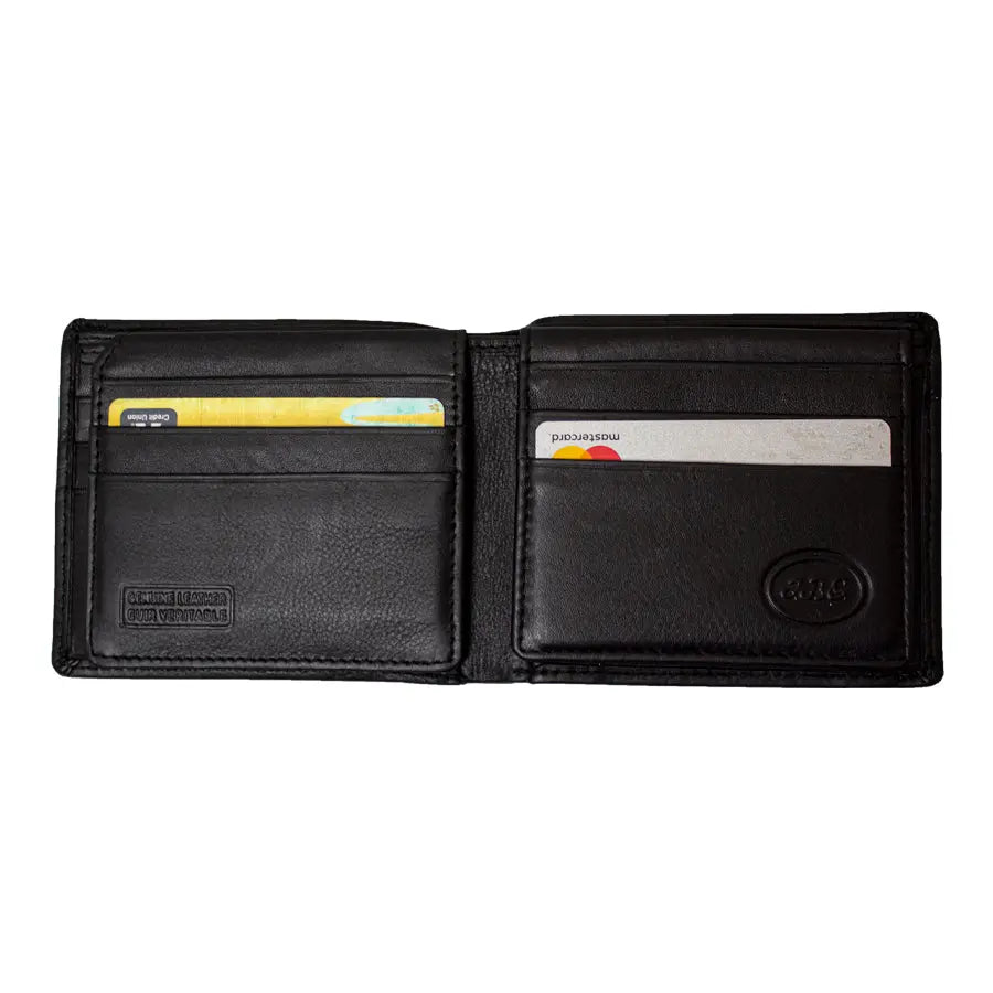 JBG International Men's Card Flip Up Bifold Leather RFID Wallet - Boutique of Leathers/Open Road