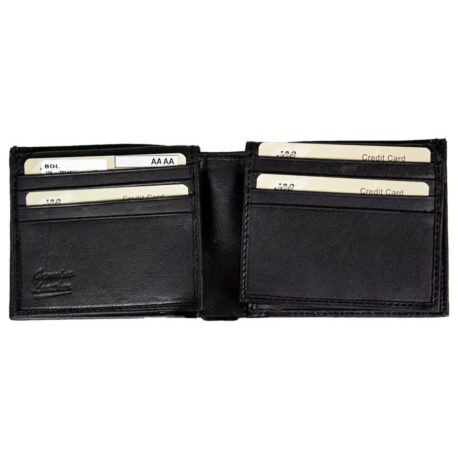 JBG International Men's Double Flip Up Bifold Leather Wallet - Boutique of Leathers/Open Road