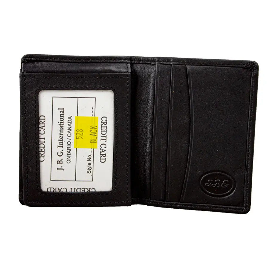 JBG International Men's Flip Up Bifold Leather Wallet - Boutique of Leathers/Open Road