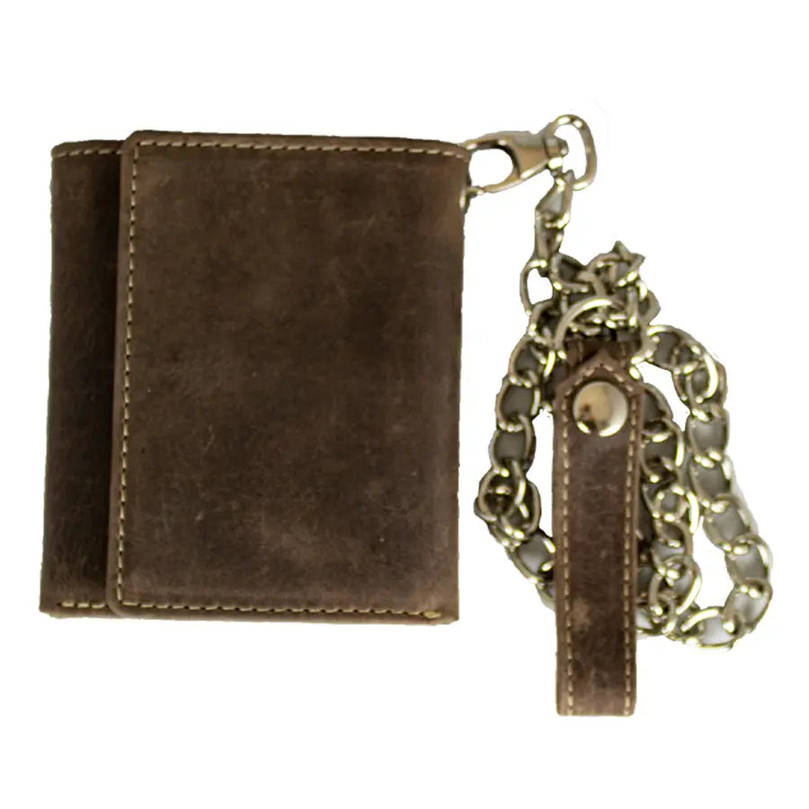 JBG International Men's Hunter Chain Leather RFID Wallet - Boutique of Leathers/Open Road