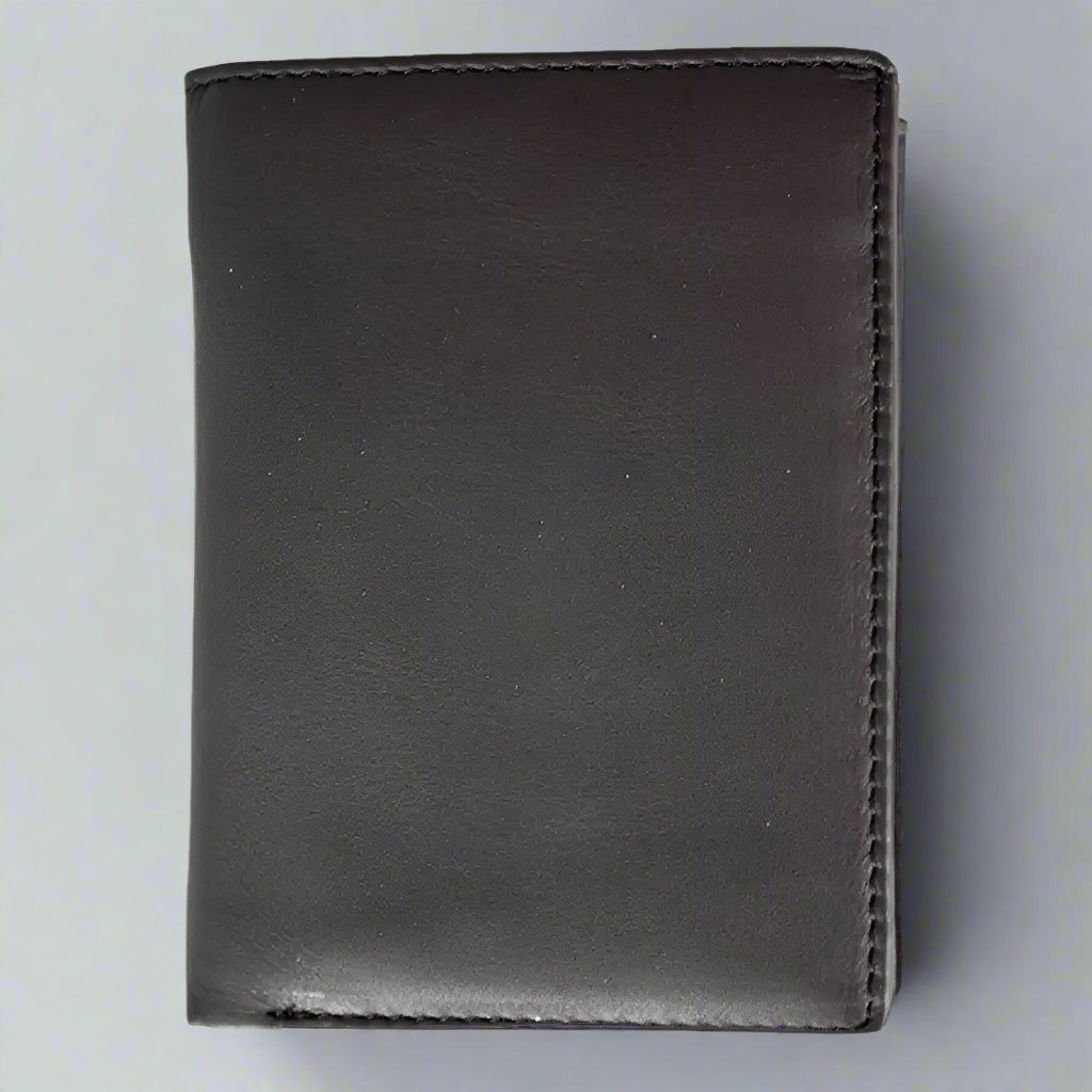 JBG International Men's Snap Close Flip Trifold Leather Wallet - Boutique of Leathers/Open Road