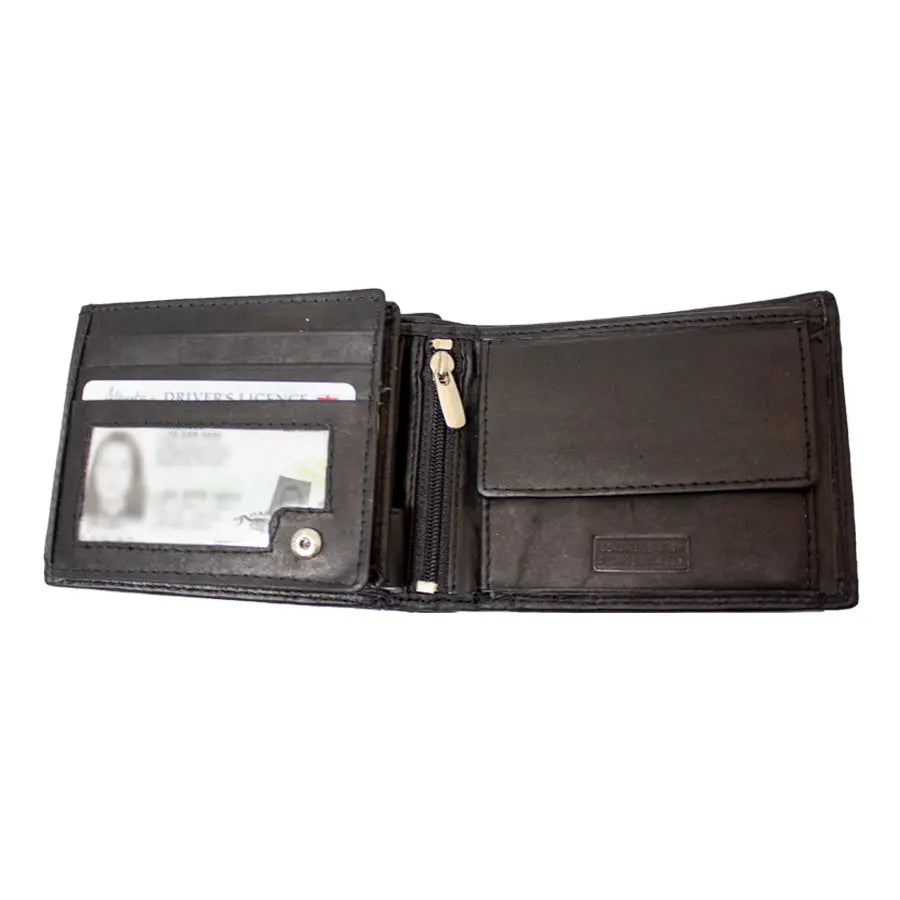 JBG International Men's Trifold Leather RFID Wallet - Boutique of Leathers/Open Road