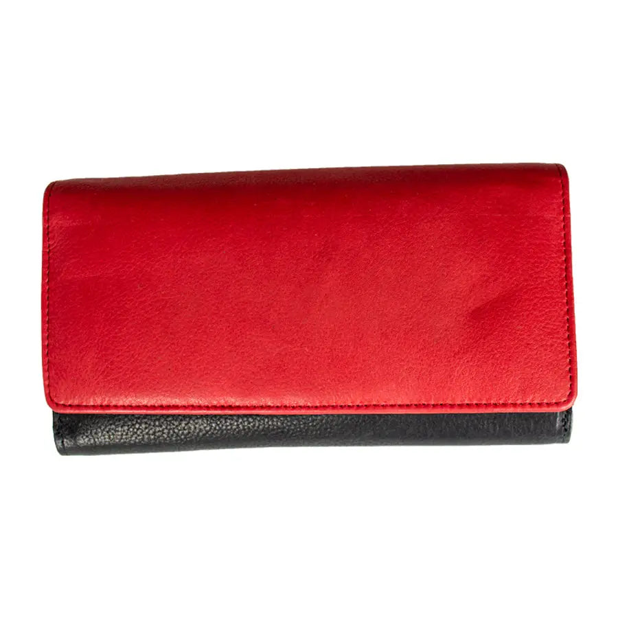 JBG International Women's Trifold RFID Leather Wallet - Boutique of Leathers/Open Road