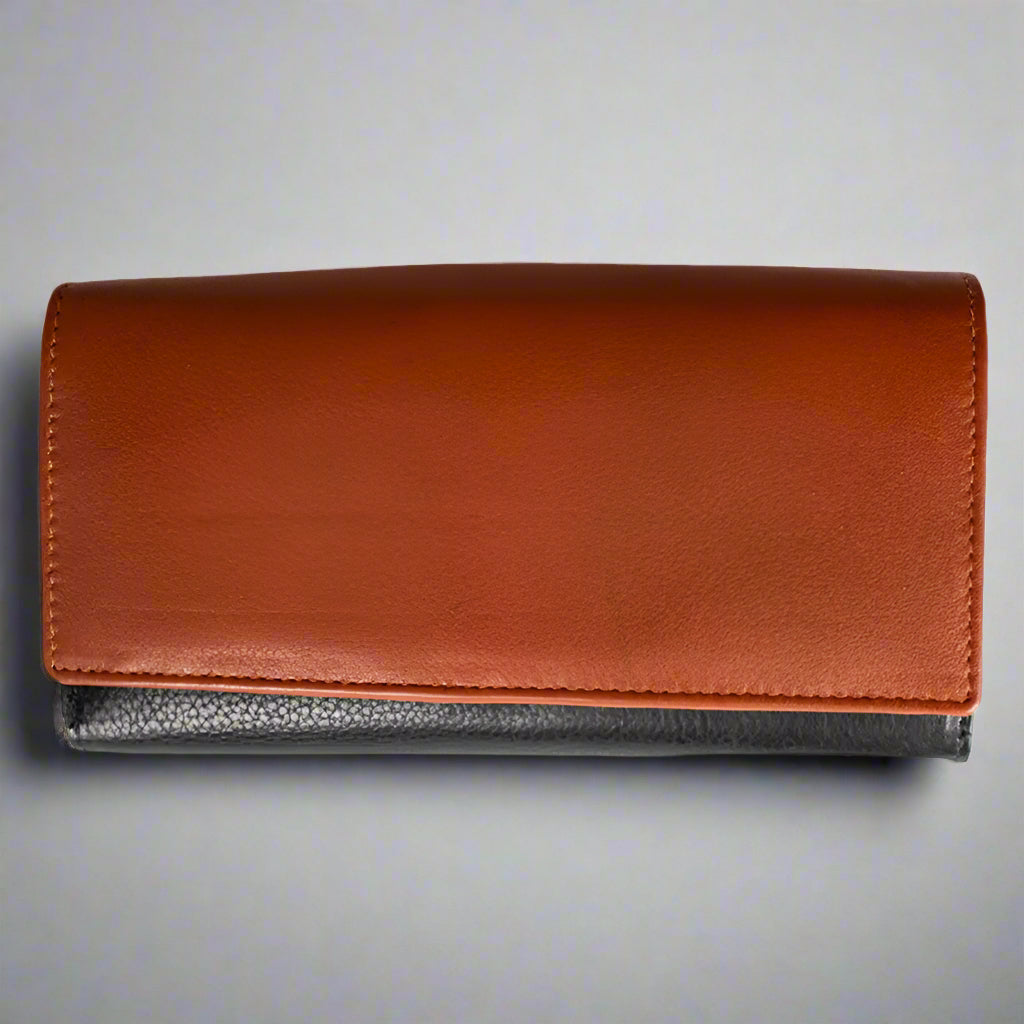 JBG International Women's Trifold RFID Leather Wallet - Boutique of Leathers/Open Road