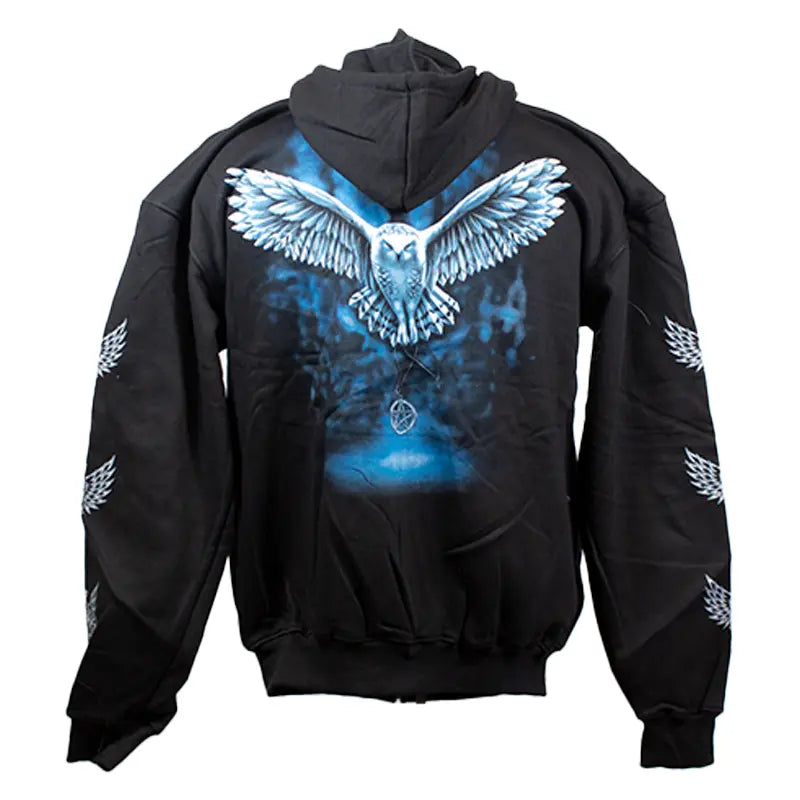 J&L Imports Men's Owl  Zip-Up Hoodie Men's Hoodies & Sweatshirts Boutique of Leathers/Open Road